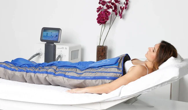 Sesión de presoterapia en Gijón con Linfopress Evolution Pro